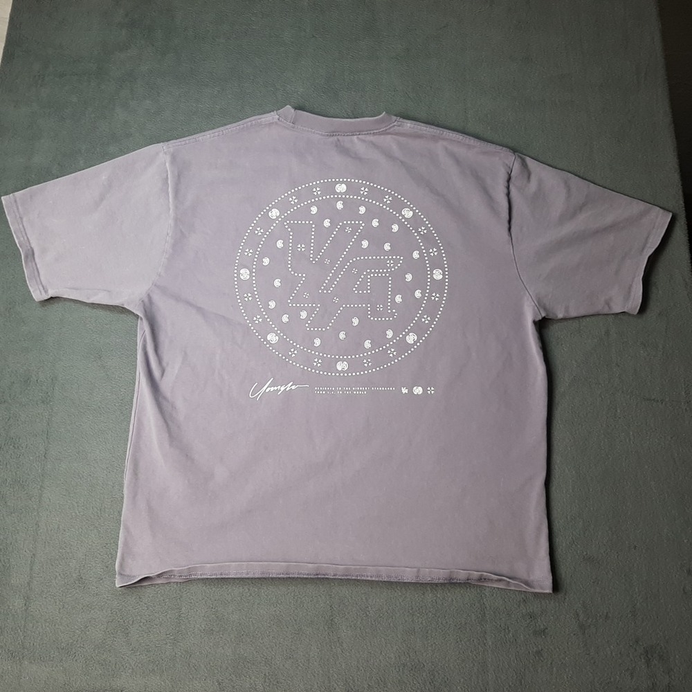 YoungLA Shirt Mens Large Purple Heavyweight Bandana Tee 4111 Pump Cover Gym